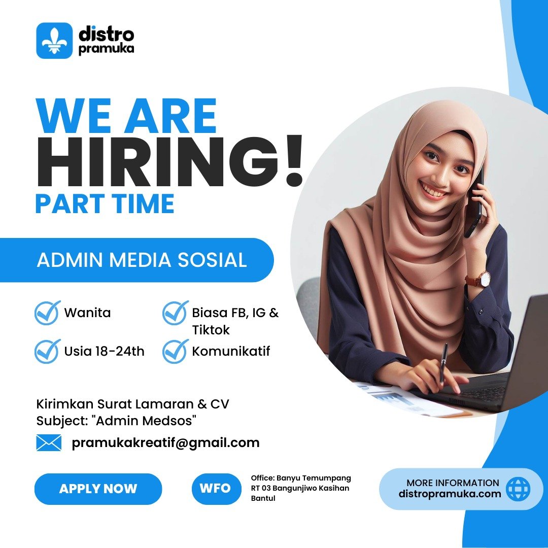 Lowongan Parttime Admin Social Media di Pramuka Kreatif
